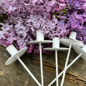 Stabkerzenspieß gold/braun/rosé/grau/weiß