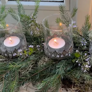 Teelichthalterungen zum Stecken grau 4 Stk.