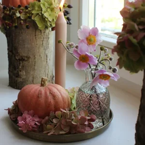 Set Kürbisdeko, Herbstdeko – Teller Livia gold groß