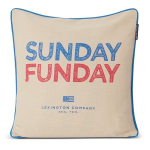 LEXINGTON Kissenhülle SUNDAY FUNDAY PRINTED COTTON CANVAS PILLOW COVER, 50 x 50