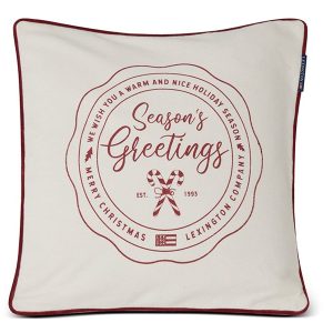 LEXINGTON Kissenhülle SEASONS GREATINGS RECYCLED COTTON PILLOW COVER, Off White, 50 x 50