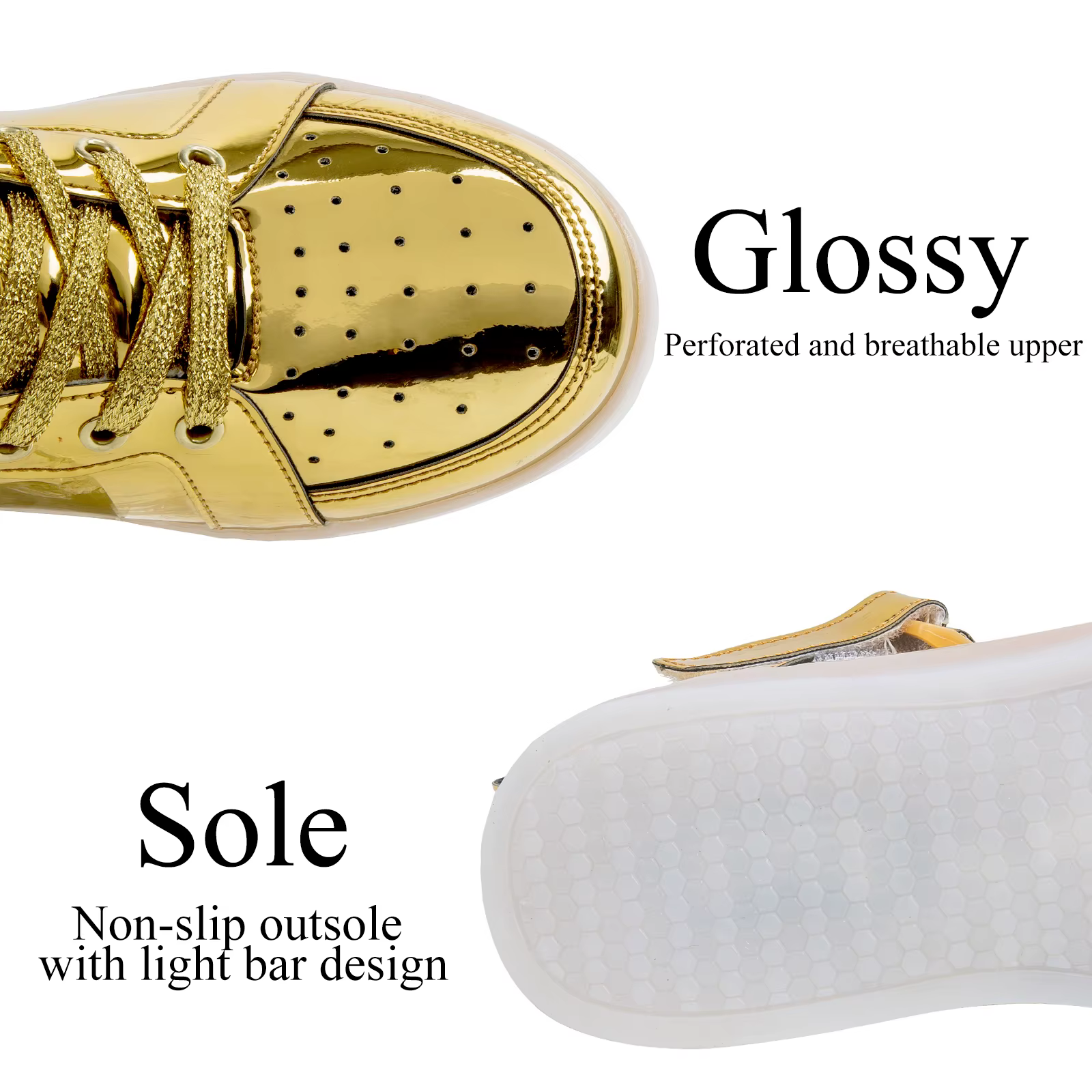 Stylische Kinder High-Top LED-Schuhe mit USB-Ladegerät – Trendige Leuchtschuhe für sportliche Kids – Bild 3