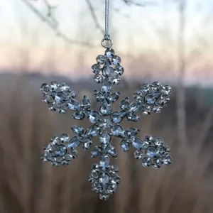 Stern, Schneeflocke Diamant Silber