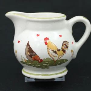 Pfalzkeramik Milchkännchen Kännchen Glückliche Hühner aus Keramik H 8,5 cm