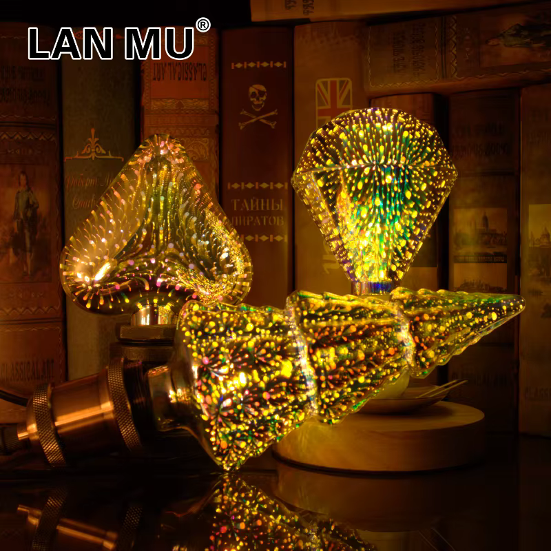 Vintage Edison LED Glühbirne E27 6W 85-265V – 3D Stern Dekoration für Stilvolles Ambiente