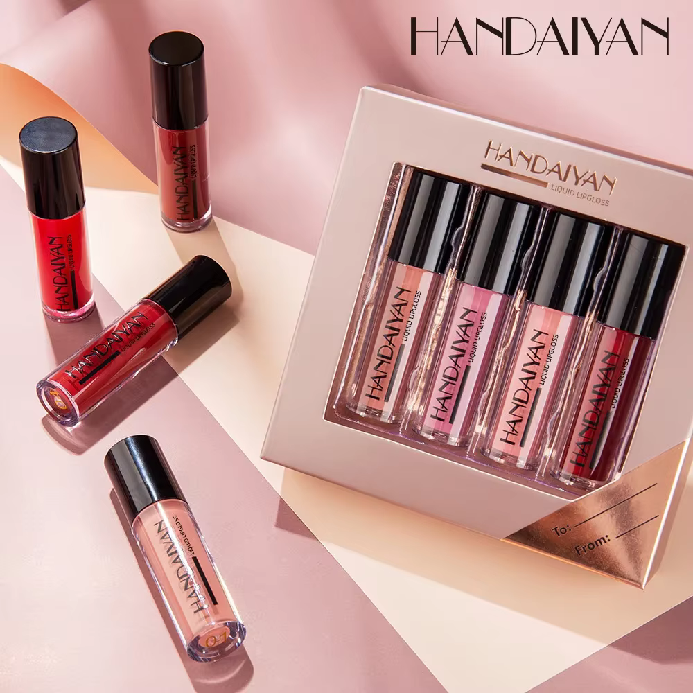 Handa iyan Lippenstift Set: 4 Farben Matt, Wasserdicht & Sexy – Perfektes Geschenk