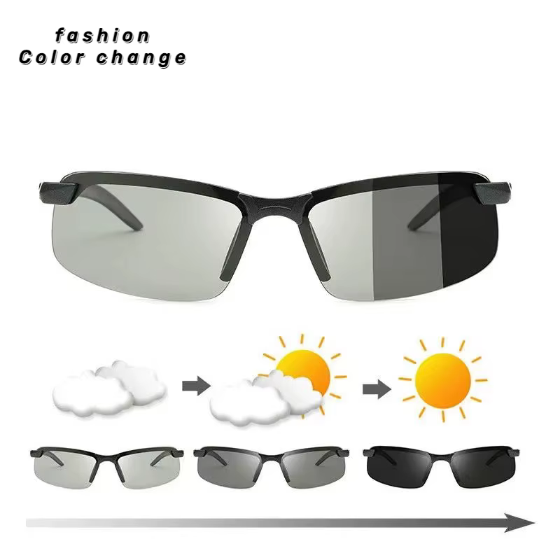 Photochromatische Sonnenbrille Vintage-Design | Polarisiert & UV-Schutz | Flexibel & Leicht | Ideal für Männer und Frauen