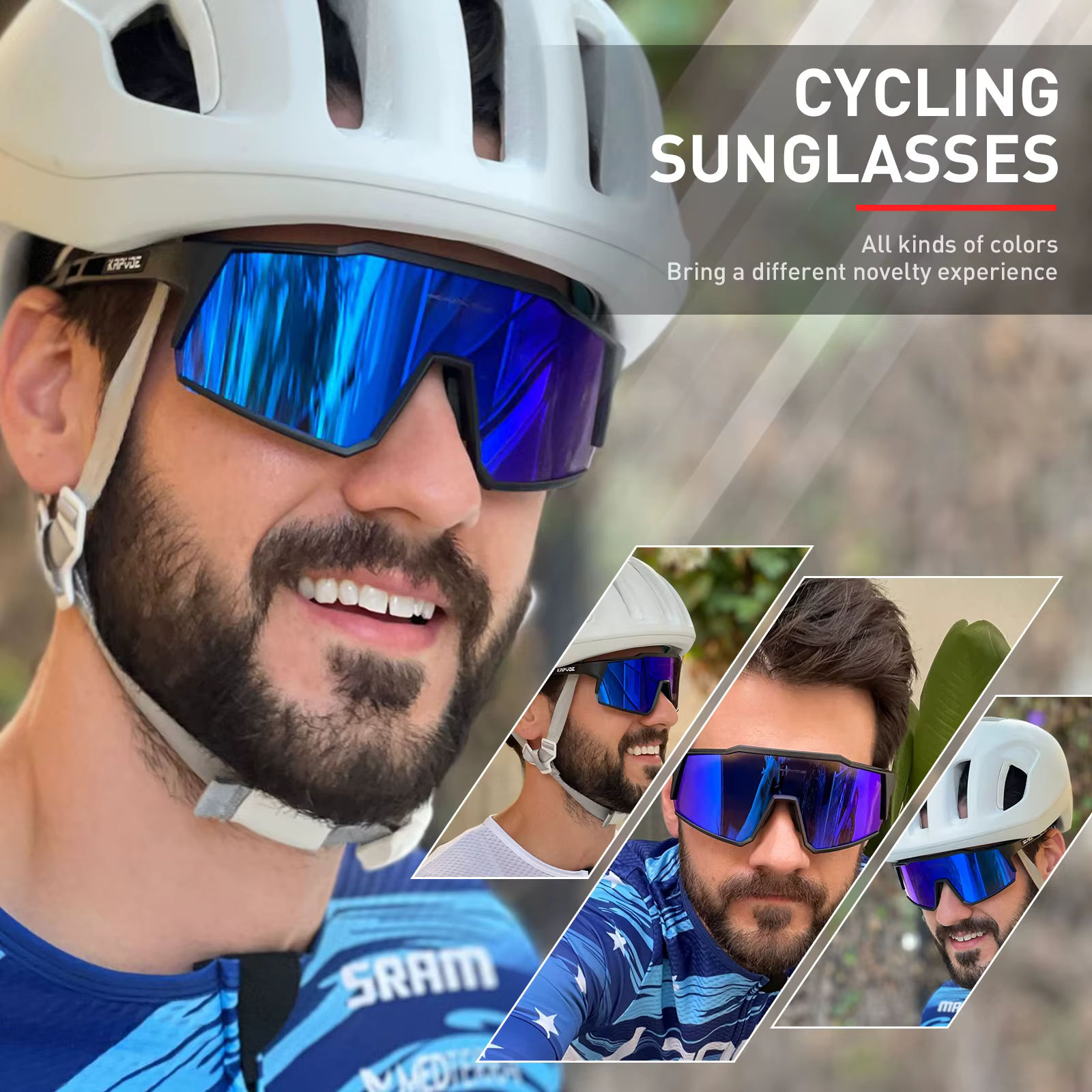 Kapvoe Radbrille UV400 – Hochwertige Fahrrad Sonnenbrille für Outdoor-Sportarten – Bild 3