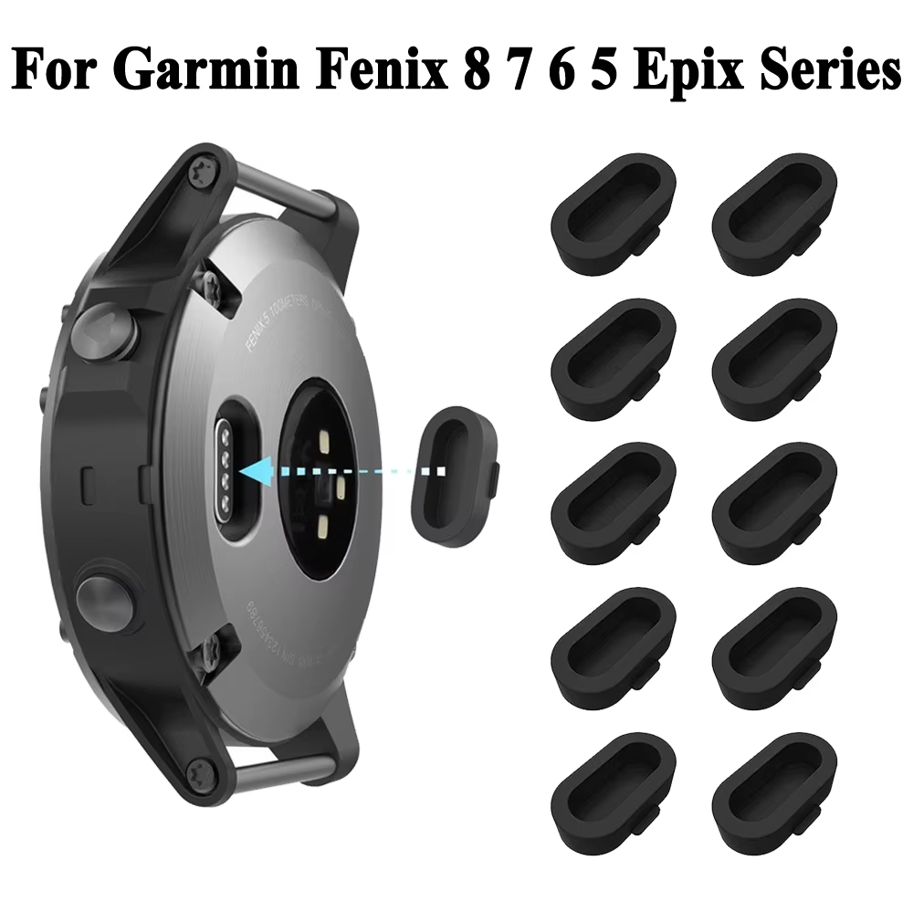 GuardianCaps 10er-Set Staubstopfen für Garmin Fenix 8 E, 7, 7X, 6, 6X Pro, 5, 5X Plus & Epix – Premium Schutz Zubehör für Smartwatches