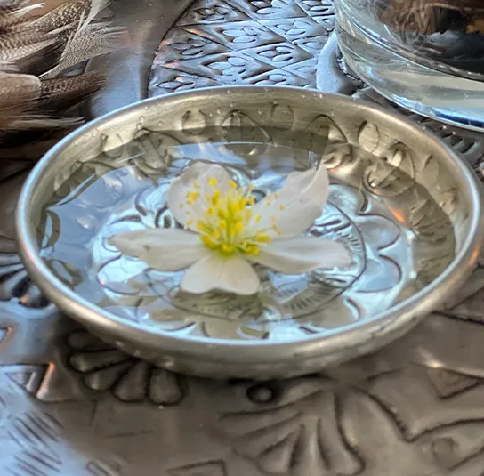 Schälchen Metall silber, Schwimmschale für Teelicht – Bild 6