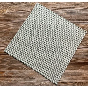 Serviette Stoffserviette ELENI Allover Karo Print grün 45×45 cm Landhaus 1 Stk