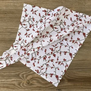 Serviette Stoffserviette LOTTA Hagebutten Karo weinrot 45×45 cm Landhaus 1 Stk