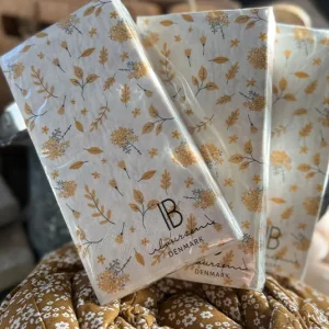 Serviette blumig gelb