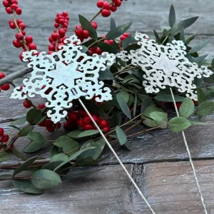 Stern, Schneeflocke zum Stecken silber/gold