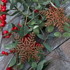 Stern, Schneeflocke zum Stecken rost 2 Stück
