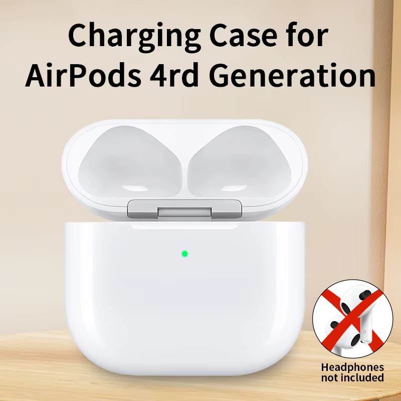 AirPods 4 Ersatz-Ladehülle „ChargePods Case“ – Kompatibel mit Original-Ohrhörern, Hochwertige Qualität, Schnellladefunktion