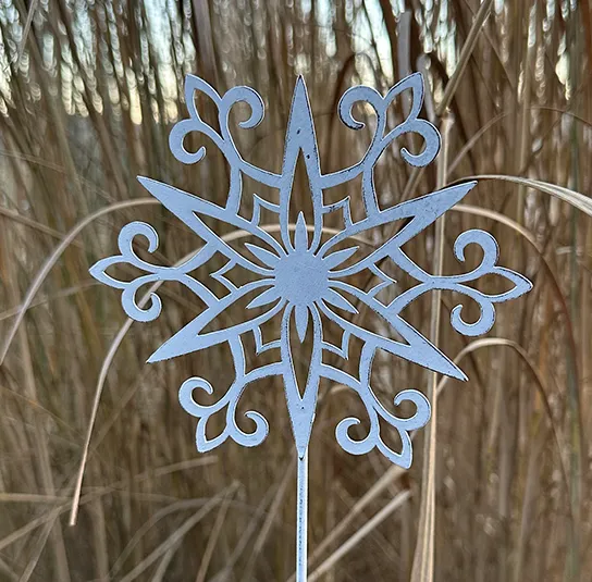 Stern zum Stecken weiß antik – Bild 8