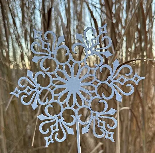 Stern zum Stecken weiß antik – Bild 6