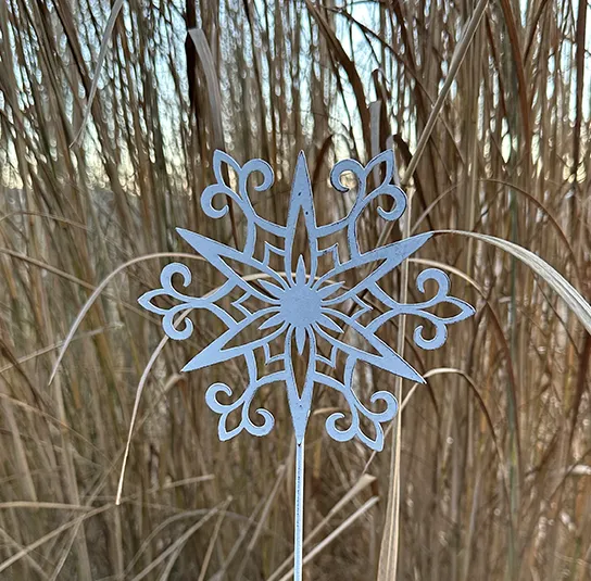 Stern zum Stecken weiß antik – Bild 9