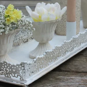 Teller antique creme lang