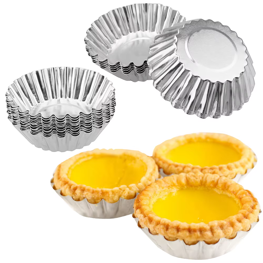 10er Set Antihaft Kuchenform aus Aluminiumlegierung für Kekse, Obst, Pudding und Schokolade