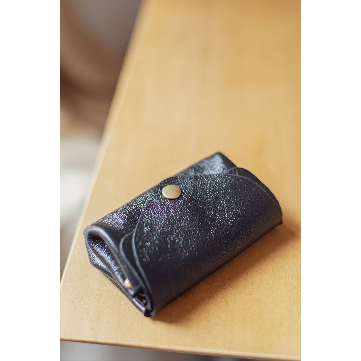 Kleine Lederwaren SUZIE METAL schwarz von Cherry Paris