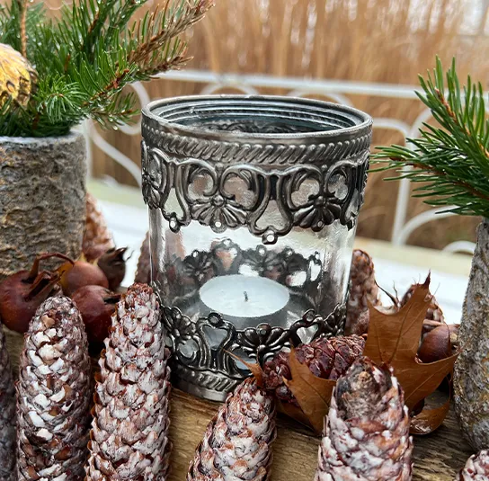 Teelicht, Vase Ada – Bild 5