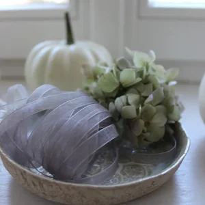 Band Organdy natur dunkel pro Meter