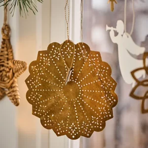 3 Stk. Blume/Stern gold – drei verschiedene Motive