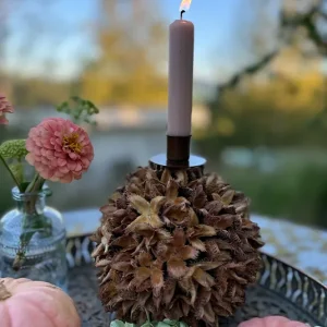 DIY – Bucheckerkugel mit Stabkerzenspieß