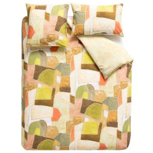 DESIGNERS GUILD Bettwäsche CLAY COLLAGE Terracotta, 140 x 200, 70 x 90