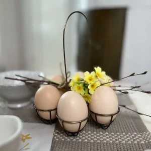 Eierhalter, Eiertrage antique für 6 Eier