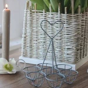 Eierhalterung grau Herz