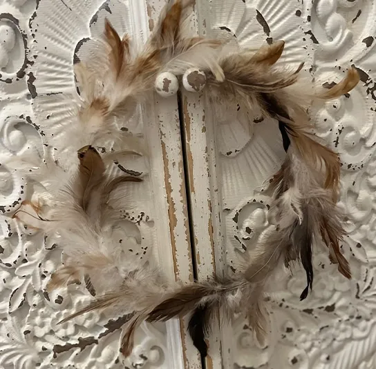 Federnkranz natur/braun – Bild 2