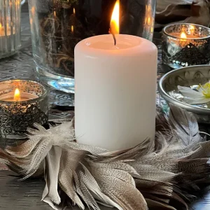 Federnkranz braun/weiß