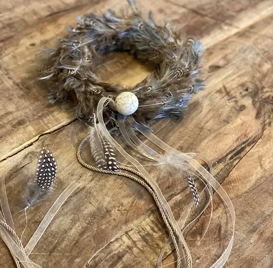 Federnkranz dekoriert klein