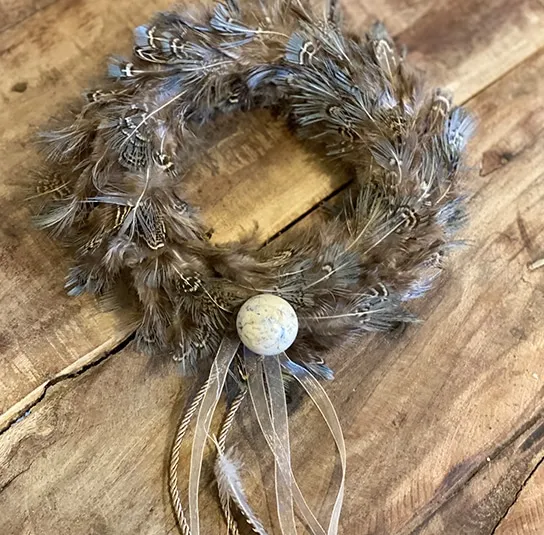 Federnkranz dekoriert klein – Bild 6