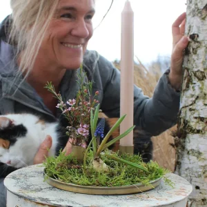 Set – Frühlingsteller Livia gold groß inkl. 2 Magnete