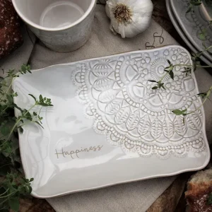 Teller Happiness eckig