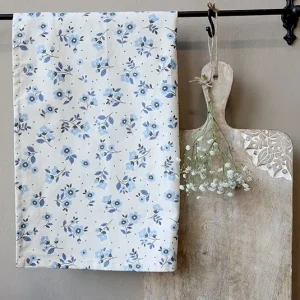 Geschirrtuch mit blaue Blumen