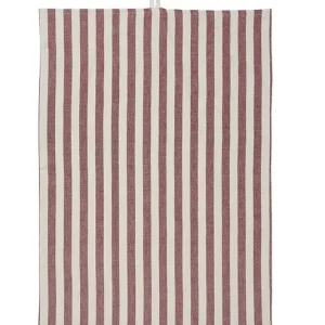 Geschirrtuch natur/rot gestreift