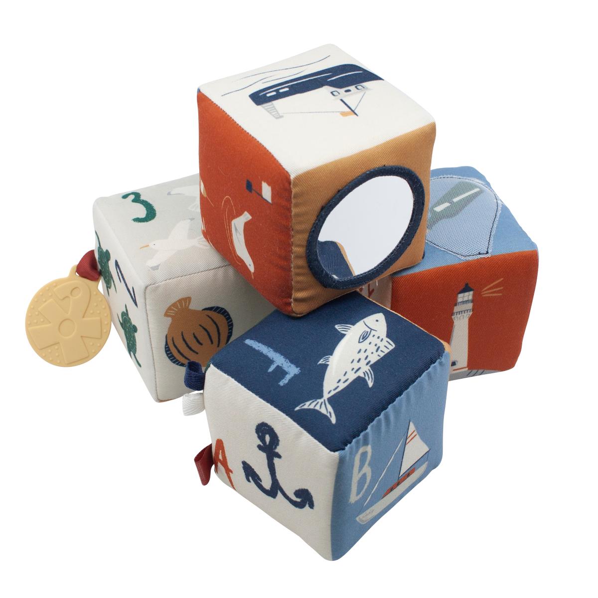 Babystoffblöcke, 4 Stck., Seven Seas von Sebra