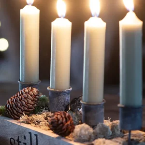 Stabkerzenspieß grau 4 Stk