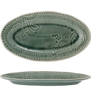 Teller grün oval