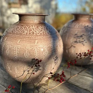 Vase Metall Mage – Rosa oder Grün