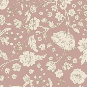 Serviette rosa Blumen