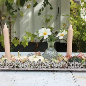 Set Kürbisdeko, Herbstdeko – Teller Söt grau eckig kurz