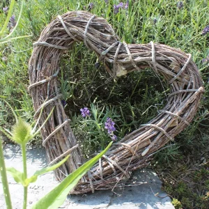 Herz Kranz Rattan 30 cm