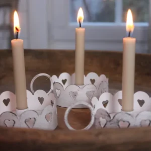 Kammerleuchter Herz weiß