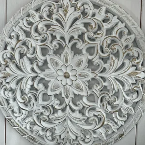 Holzbild Blume groß